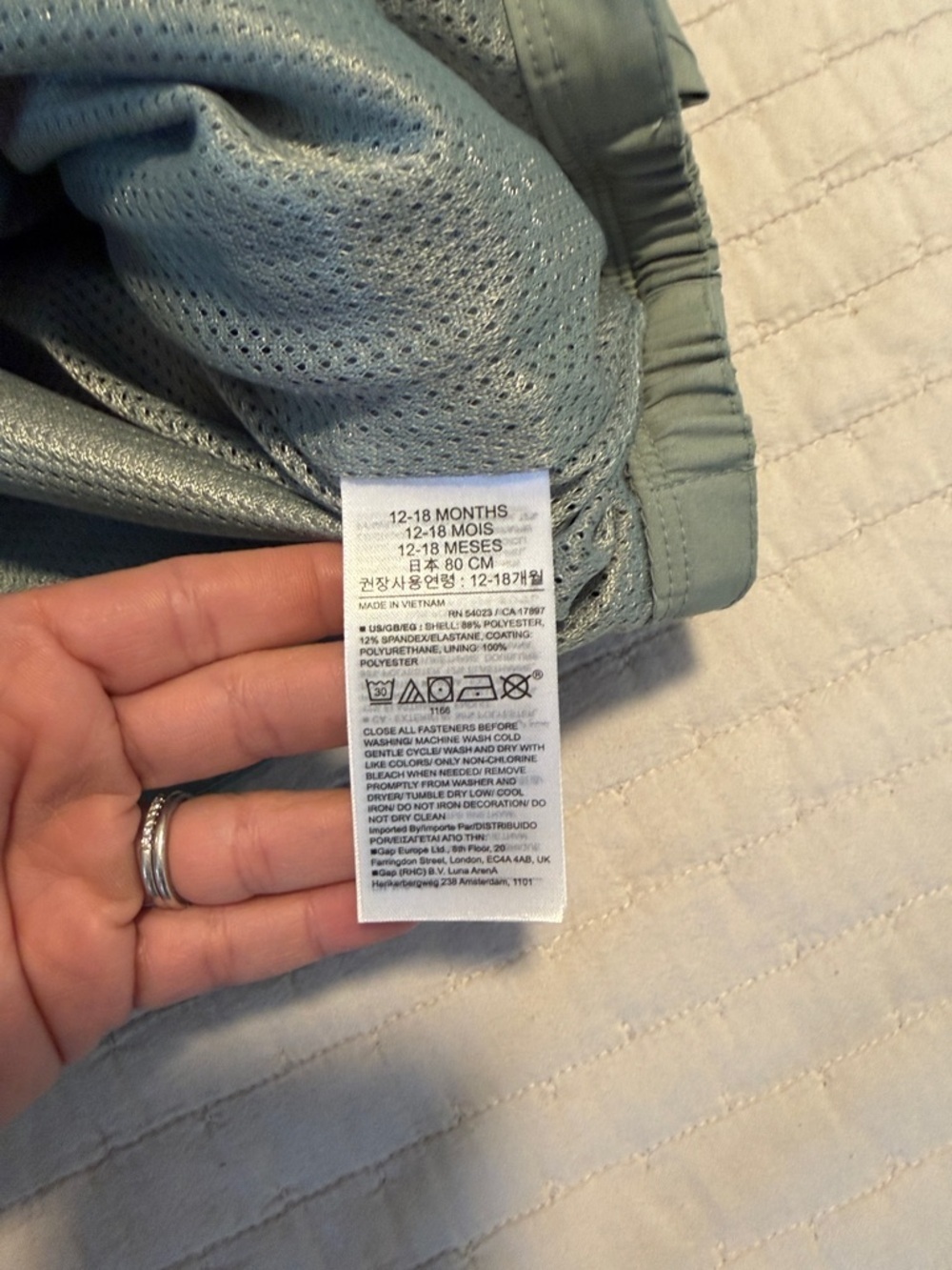 GAP Sage Green Hooded Pullover Anorak/Windbreaker - Picture 3 of 4